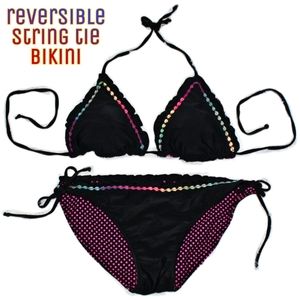 Xhileration Reversible String Tie Bikini